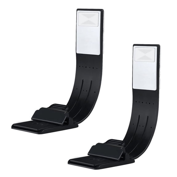 2X Book Light, LED Clip Reading Lamp USB Rechargeable Tough Switch 4 Levels Brightness Flexible Light & Bed Lamp