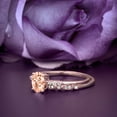 thumbnail image 2 of Classic Art deco 2.00 Carat Oval Cut Morganite And Diamond Moissanite Engagement Ring Set, Wedding Ring in 10k Solid Rose Gold, Gift For Her, Woman Gift, Holiday Gift, Promise Ring, Anniversary Ring, 2 of 2