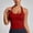hwj# Red498, variant on Huowey Women'S Camisole Tank Top Sleeveless Ruffled Scoop Neck Solid Color Ribbed Slim Fit Button Down Fashionable Casual Trendy Crop Top Summer Basic Tight Cami Tee Shirts,Black,L