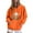 Orange, variant on Womens Halloween Top Fall Winter Loose Casual Hoodies Fleece Sweatshirts Funny Halloween Graphic Long Sleeve Sweaters Pullover with Pocket