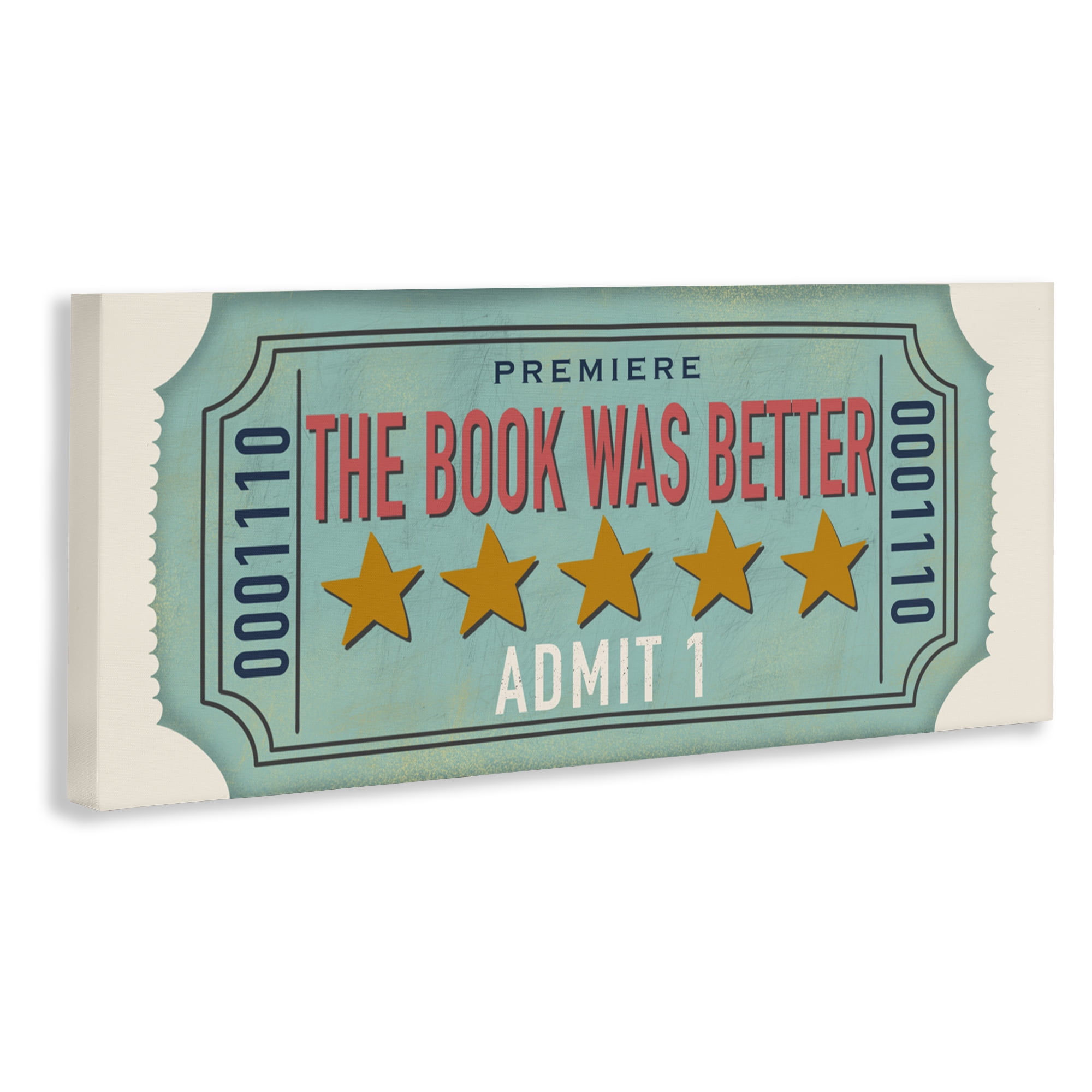 Stupell Industries The Book Was Better Canvas Wall Art, design by Julia Frost