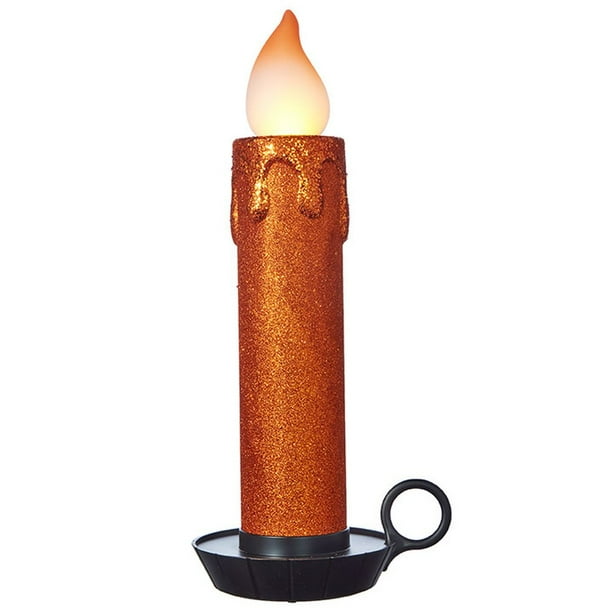 Raz Imports Halloween Party 22.5" Orange Glitter Battery Operated