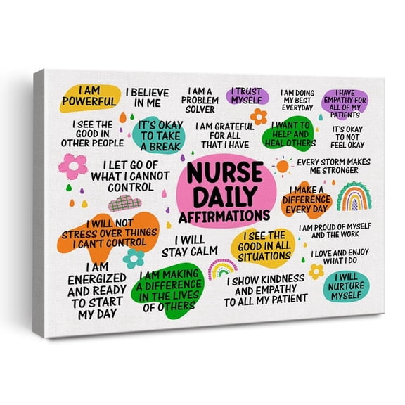 Inspirational Nurse Office Poster Canvas Wall Art for Home Decor - Motivational Nurse Quote Canvas Print Wall Art poster  Gifts