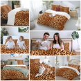 thumbnail image 5 of Wild Leopard Bedding Duvet Cover Set King Size 4 Pieces Animal Skin Pattern Vintage Leopard Bedding Set with Zipper Closure, 1 Comforter Cover 92x106 Inches 1 Flat Sheet & 2 Pillow Cases, 5 of 7