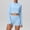 01 Sky Blue, variant on YueHuiYing Women's Two-Piece Sports Set: Compression Quick-Dry Long-Sleeve Zipper Jacket and Shorts - Energetic Yoga Activewear