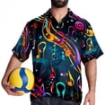 thumbnail image 4 of Note Men's Short Sleeve Beach Shirts, Casual Printed Button Down Poplin Shirt Summer., 4 of 6