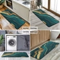 thumbnail image 6 of Teal Gold Wave Marble Pattern Kitchen Rug Mat,Kitchen Runner Rugs Non Skid Washable,Decorative Kitchen Floor Mats for Kitchen,Sink,Laundry,17"x47.2", 6 of 7