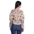 thumbnail image 4 of Moomaya Cold Shoulder Tops Shirts For Women Button Down Long Ruffle Sleeve Top, 4 of 4