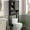 Black, variant on Over the Toilet Storage Cabinet, Waterproof Bathroom Shelf Organizer with Sliding Barn Door & 2 Adjustable Shelves, Home Space Saver for Bathroom, Living Room, Black