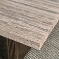 thumbnail image 3 of Pemberly Row 82" Travertine Laminate Dining Table Brown with Wood Legs, 3 of 9