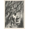 thumbnail image 3 of Joe Jones 14x18 Black Modern Framed Museum Art Print Titled - Three Men and a Tree (1927), 3 of 5
