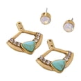 thumbnail image 2 of Pendientes de oreja de imitación Perfecl para Mujeres 3 x 3 cm Aleación Cristal Piedras preciosas sintéticas, 2 of 8