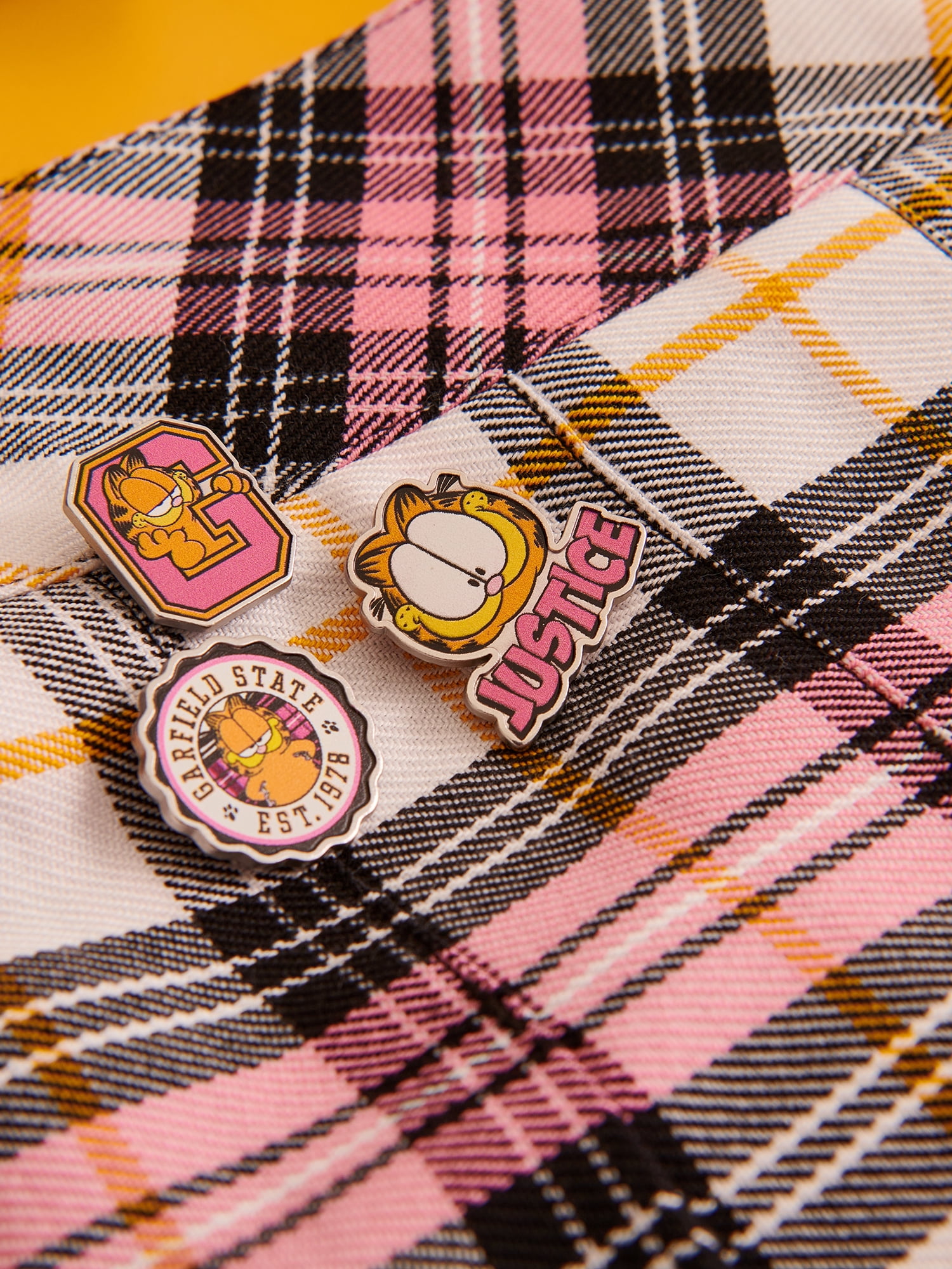 Justice x Girls Garfield Plaid Skirt, Sizes XS - XLP