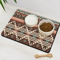 thumbnail image 3 of Boho Retro Floral Pet Feeding Mat-Absorbent Pet Placemat for Food and Water Bowl, with Waterproof Rubber Backing, Quick Dry Water Dispenser Mat for Dog and Cat (16"x24"), 3 of 7