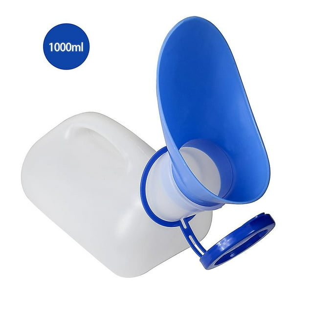 Urinoir universel portable en polyéthylène 1\xa0000\xa0ml, idéal pour les personnes âgées, pour hommes et femmes