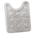 thumbnail image 1 of Clara Clark Bathroom Rugs, Velvet Memory Foam Bath Mat, Ultra Soft Non Slip and Absorbent - Waffled - Contour - Silver, 1 of 6