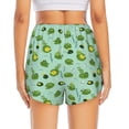 thumbnail image 3 of Picia Froggs In The Lake Pattern Women's 2 in 1 Athletic Running Shorts High Waisted Workout Casual Gym Sweat Shorts with Comfy Liner Zipper Pockets-X-Large, 3 of 9