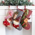 thumbnail image 3 of 1 Pice Dcorations De Nol Laine Tricoter Grand Pre Nol Bonhomme De Neige Cerf Chaussettes De Nol Sac Cadeau (estilo 3), 3 of 5