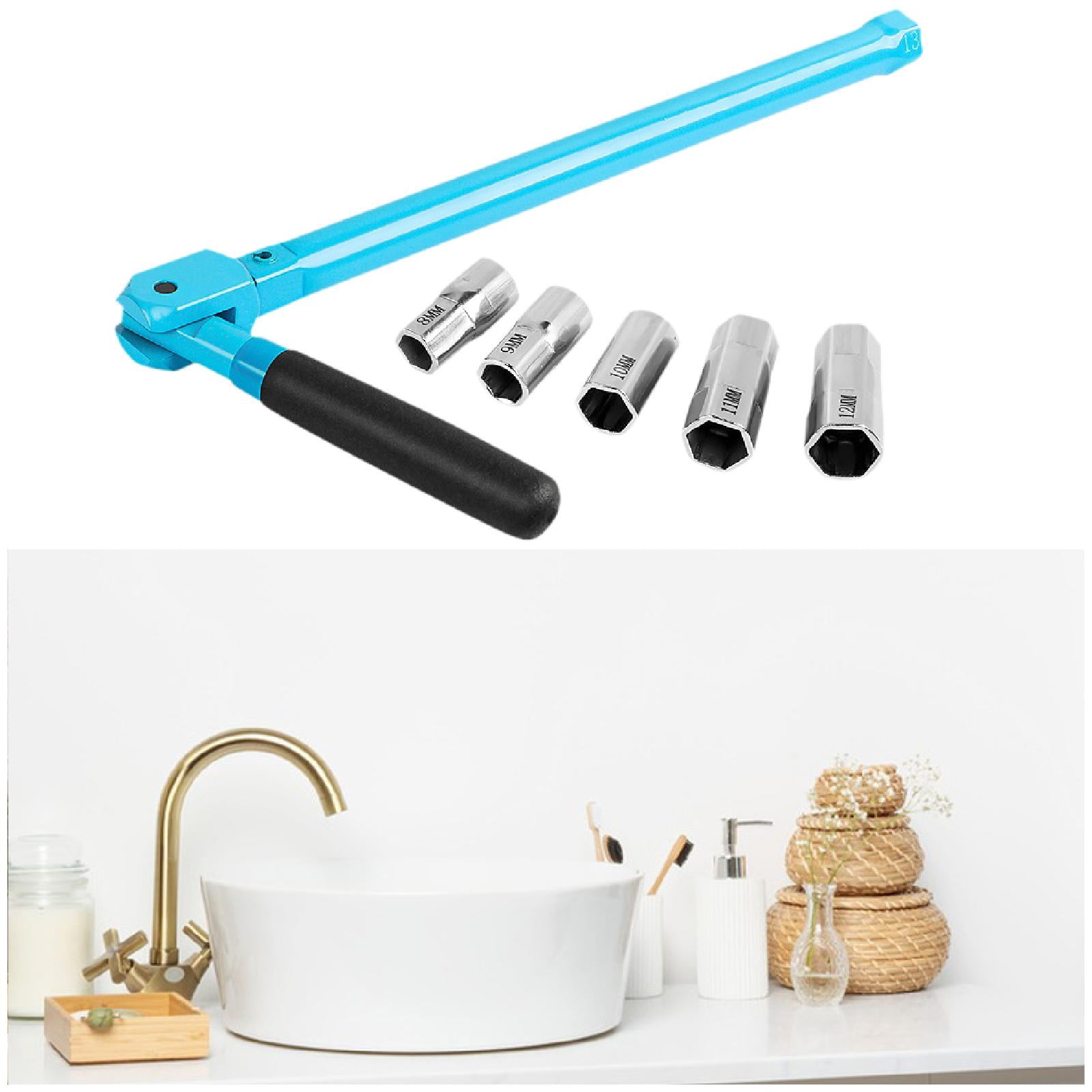 figatia 6 Pieces Wrench Socket Set Faucet Wrench Set,Bathroom Shower Faucet Practical,8-12mm Wrench Socket Hand Tools for Toilet Sink
