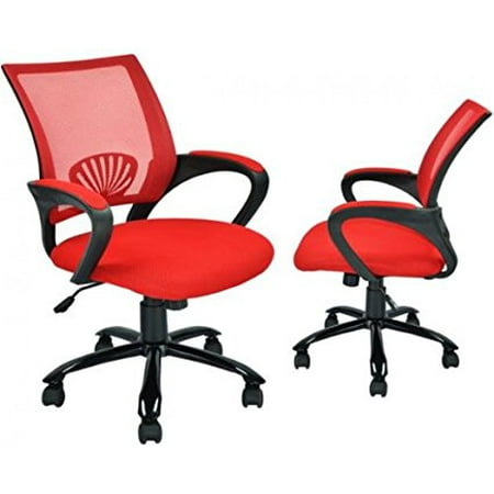 sets of 2 ergonomic mesh computer office desk task chair w metal