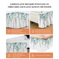 thumbnail image 6 of Sage Green Eucalyptus Bed Skirt King Size, Watercolor Botanical Leaves Wrap Around Bed Skirting with Adjustable Elastic Strap, Dust Ruffle Pleated Bedskirts 16 Inch Drop for Bedroom King Beds, 6 of 9