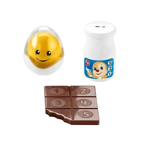 Replacement Parts for Fisher-Price Laugh & Learn Magic Color Mixing Bowl Playset - GJW20 ~ Replacement Food Bag ~ Milk, Egg and Chocolate Bar