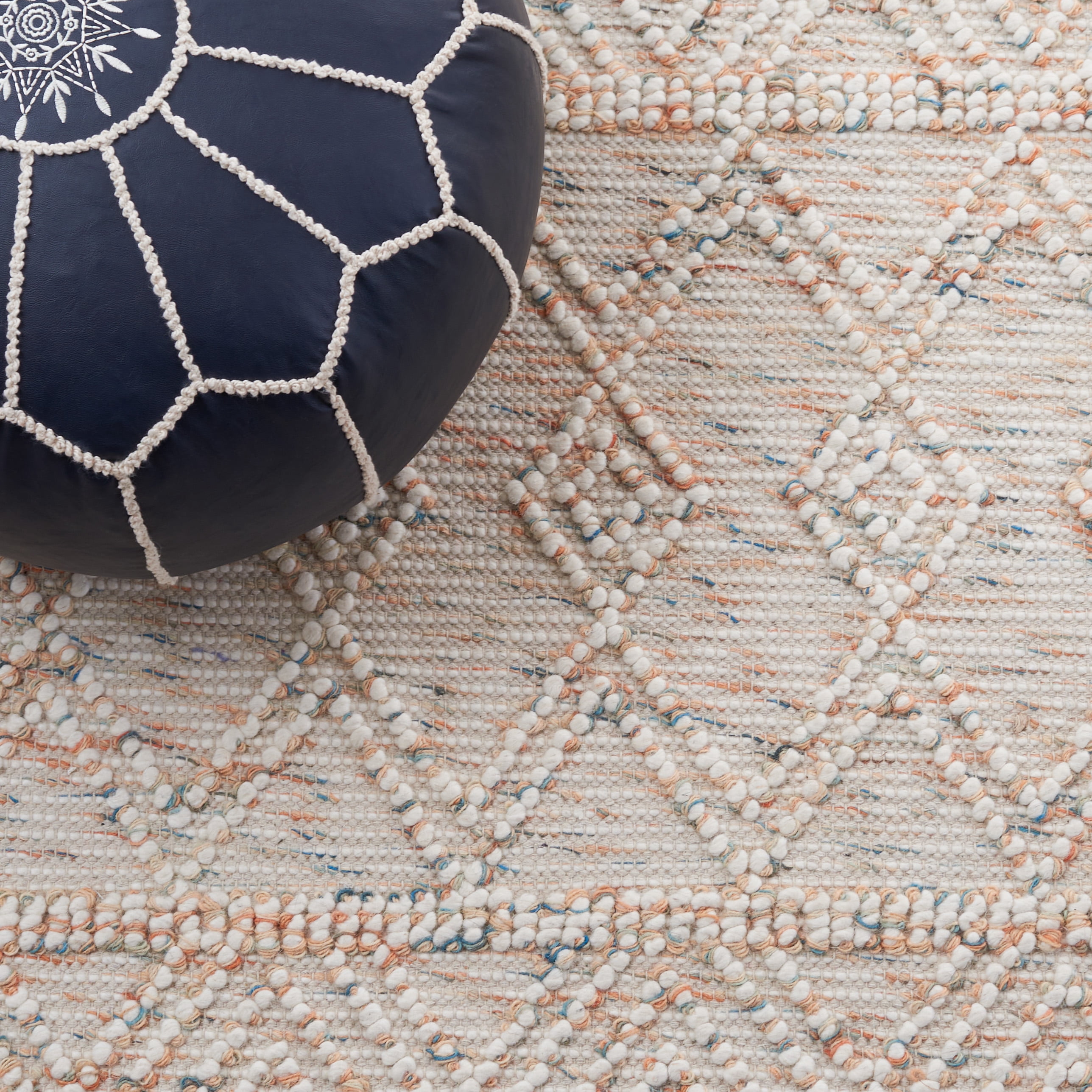Safavieh Natura Antilla Diamond Runner Rug, Ivory/Blue, 2'3" x 9'
