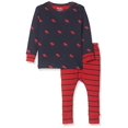 thumbnail image 1 of Ensemble de Pyjama Mini à Manches Longues en Coton Biologique pour Garçons, Orignal Rouge, 12-18 Mois, 1 of 3