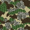 Creative Cuts Cotton 44" wide, 2 yard cut fabric, Camouflage Print Brown