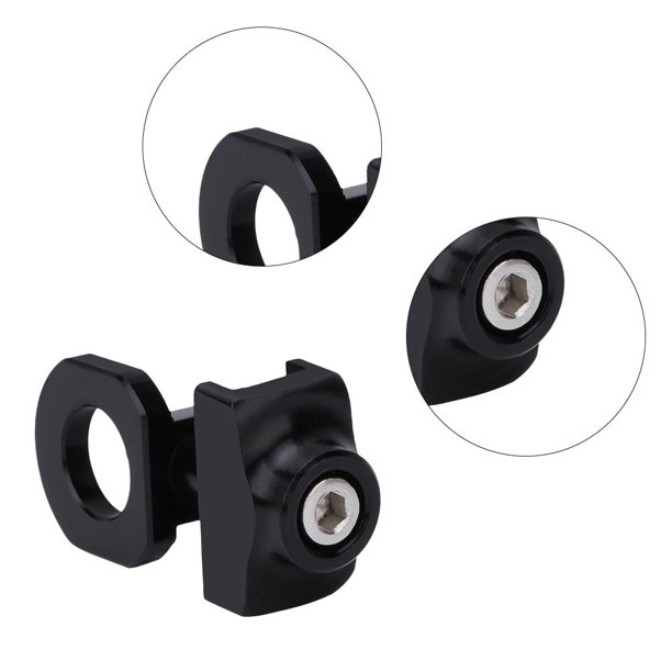 Ajustador de cadena de bicicleta Tensor de ajuste de cadena de aleación de aluminio (negro)