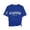 Blue, variant on Womens Summer Tops T Shirts Short Sleeve Letter Print Crew Neck Mother's Day Tees