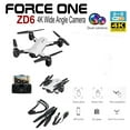 thumbnail image 1 of Force One ZD6 4K Wide Angle Camera Wifi FPV GPS Foldable RC Quadcopter Carry Case, White 1 Battery, 1 of 5