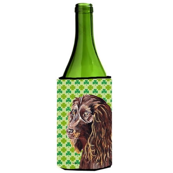 Boykin Spaniel St Patricks Irish Wine bottle sleeve Hugger - 24 oz.