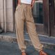 thumbnail image 4 of Pantalones cónicos para mujer, con cordón en la espalda, cintura elástica, pantalones casuales para yoga, correr, entrenamiento, senderismo, 4 of 8