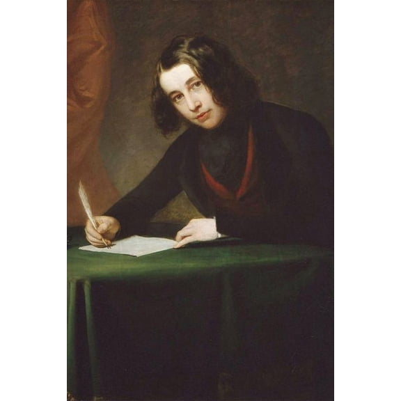 24x36 gallery poster, Charles Dickens in 1842, the year before the publication of A Christmas Carol
