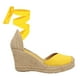 thumbnail image 2 of Alpargata Punta Cerrada De Plataforma Virginia Con Yute Lona Premium Amarillo Para Mujer, 2 of 5