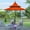 Orange, variant on Maypex Outdoor Patio Umbrella 9 Ft Pagoda with Crank, No Tilt, Orange