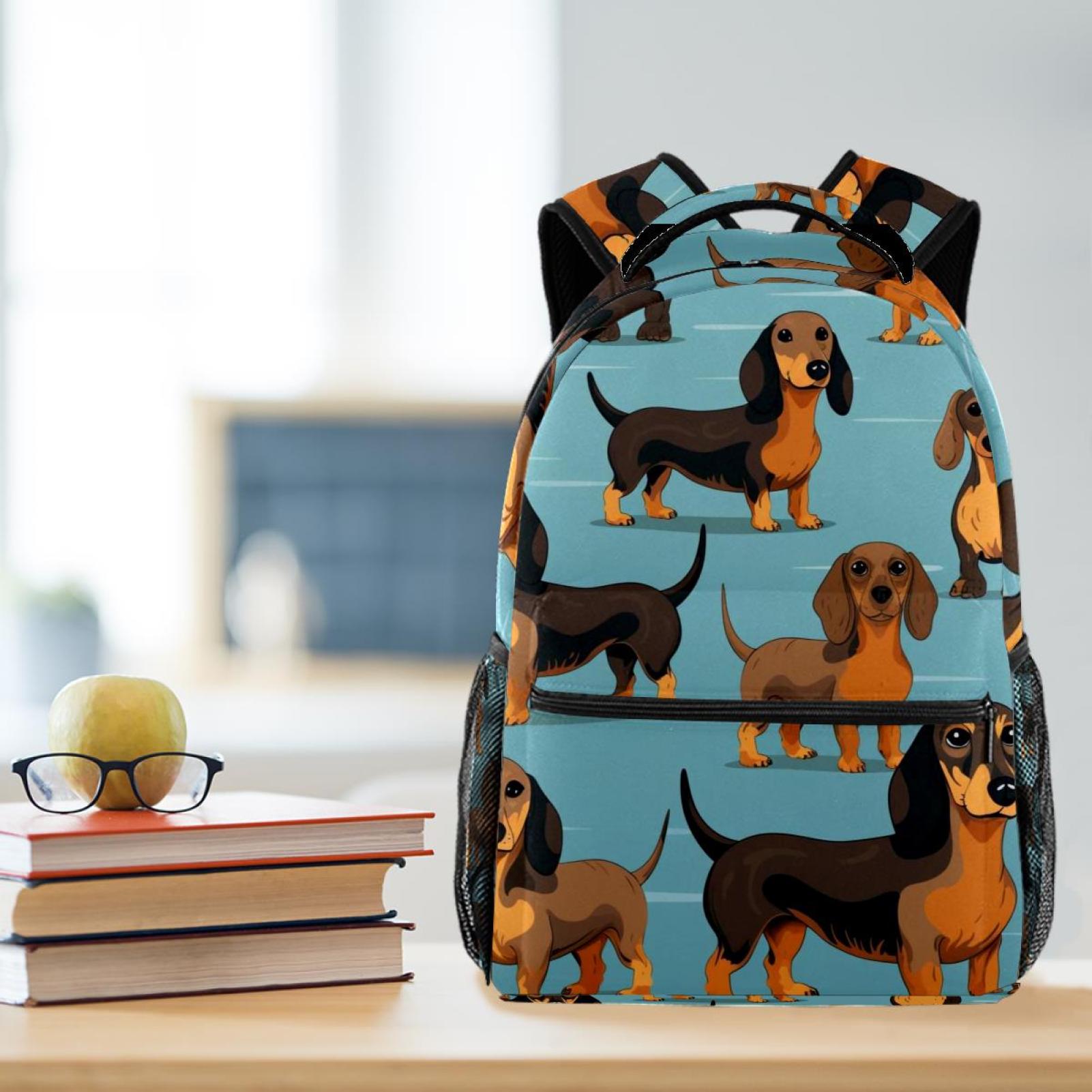 Lightweight Backpack Dachshund School Bag Travel Laptop  display picture 2