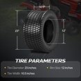 thumbnail image 3 of Neumáticos para cortacésped TUFFIOM 23x10.50-12, juego de 2 unidades Tubeless 6PR, 3 of 6
