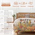 thumbnail image 6 of Fall Red Bedding Duvet Cover Set King Size 4 Pieces Bird Farmhouse Style Pumpkin Corn Wood Plaid Bedding Set with Zipper Closure, 1 Comforter Cover 92x106 Inches 1 Flat Sheet & 2 Pillow Cases, 6 of 7