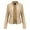 Fashion Beige, variant on leather jacket women,Black Faux Leather Jacket Women Motorcycle Zipper Bomber PU Bike Coat with Pockets