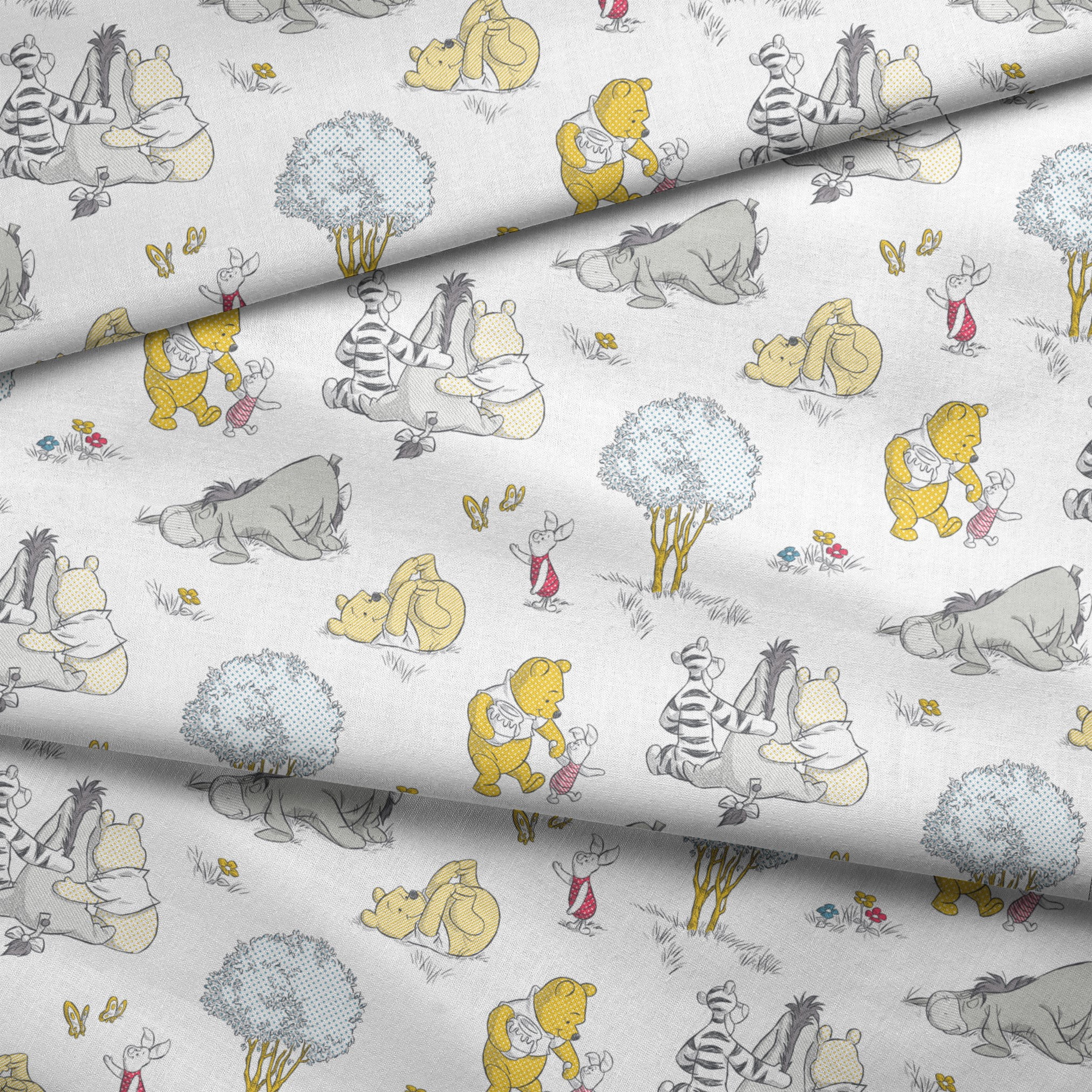 (2 pack) (2 pack) Springs Creative Disney Winnie the Pooh Together-ish 1 Yard Precut Cotton Fabric