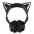 thumbnail image 3 of Auriculares Bluetooth con oreja de gato, auriculares estéreo con micrófono LED, bonitos auriculares de gato para niñas y niños, 3 of 5
