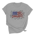 thumbnail image 2 of Weiqiqre Women's Clothing American Flag Shirt Women Patriotic Shirts 4th of July Flag Heart Graphic T-Shirts Short Sleeve USA Tee Tops, 2 of 7