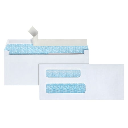 Office Depot Double-Window Envelopes, #8 5/8in. (3 5/8in. x 8 5/8in.), White, Self-Adhesive, Box Of 250, 77159