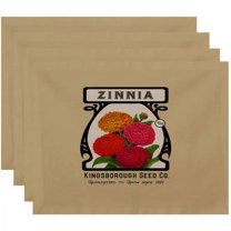 Simply Daisy 18" x 14" Zinnia Floral Print Placemats, Set of 4
