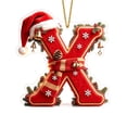 thumbnail image 7 of AZXY Christmas Letter Ornament, Acrylic Hanging Pendant Xmas Alphabet for Christmas Initial Ornament, Christmas Tree Decoration Hanging Pendant Xmas Gifts for Family (X), 7 of 7