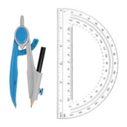 Westcott 2 Piece Compass and Protractor, Math Tools, Assorted Colors