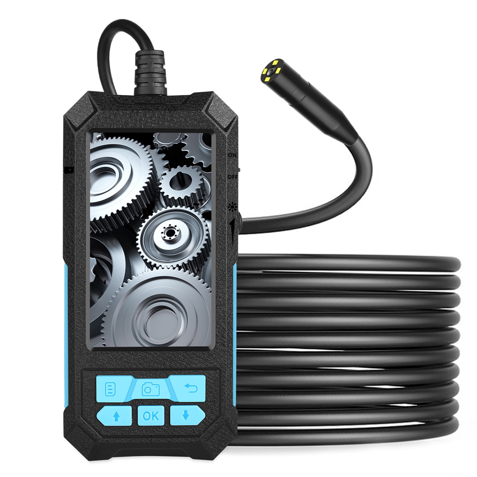 Yeacher 4.5'' Colorful IPS Screen Display Industrial Endoscopy Borescope Inspection Camera Auto