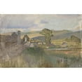 thumbnail image 2 of Ladislav Mednyánszky 18x13 Gold Ornate Wood Frame and Double Matted Museum Art Print Titled - Village Below the Tatras (1880-1900), 2 of 4